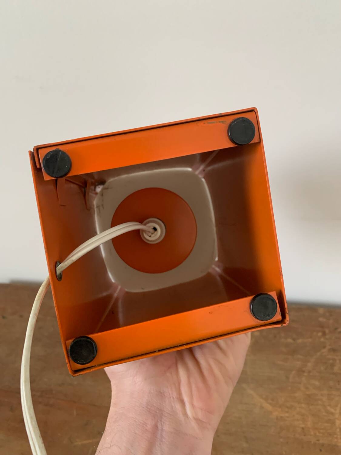 Orange Lamp Vintage Design Circa 1970 Space Age