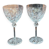 2 crystal stem glasses DAUM model Bolero
