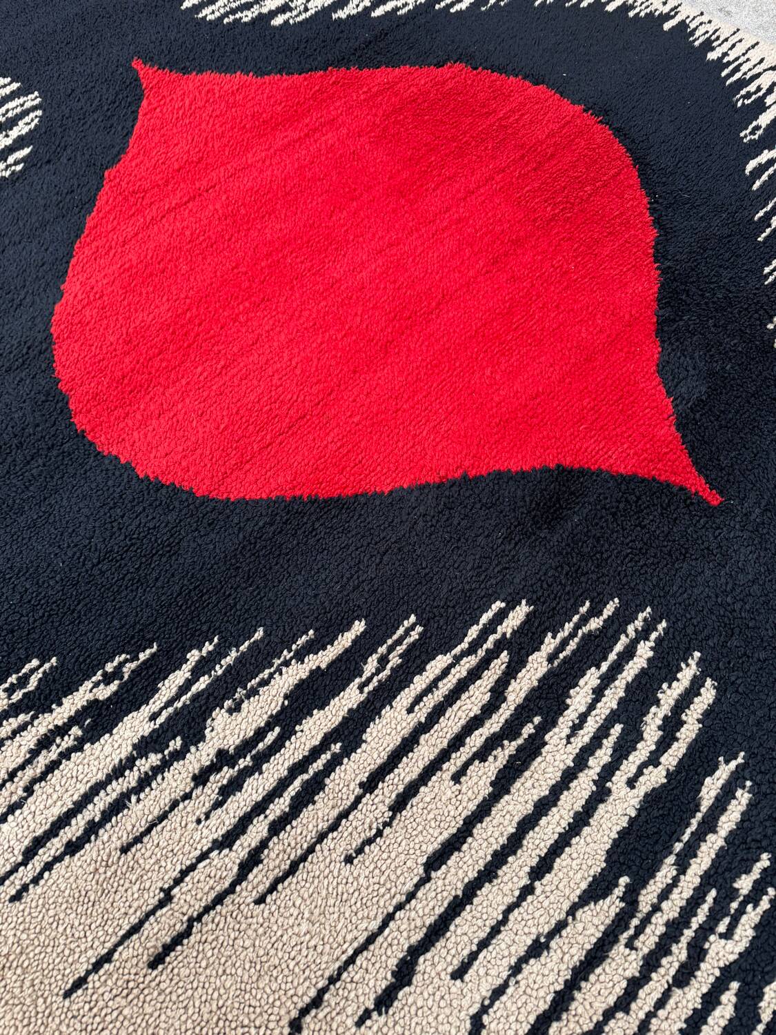 Scandinavian Rya rug, 1970s