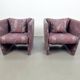 Vintage Postmodern Club Chairs, 1980, Set of 2