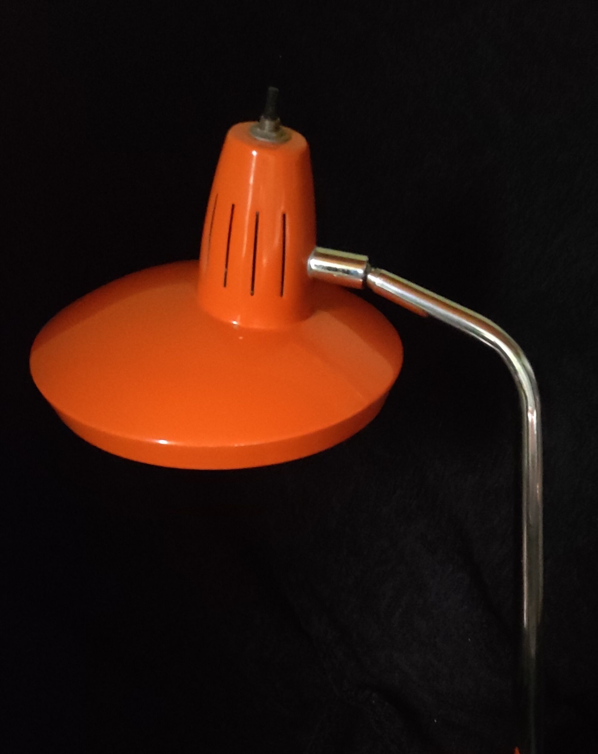 Vintage desk lamp Fase orange articulated