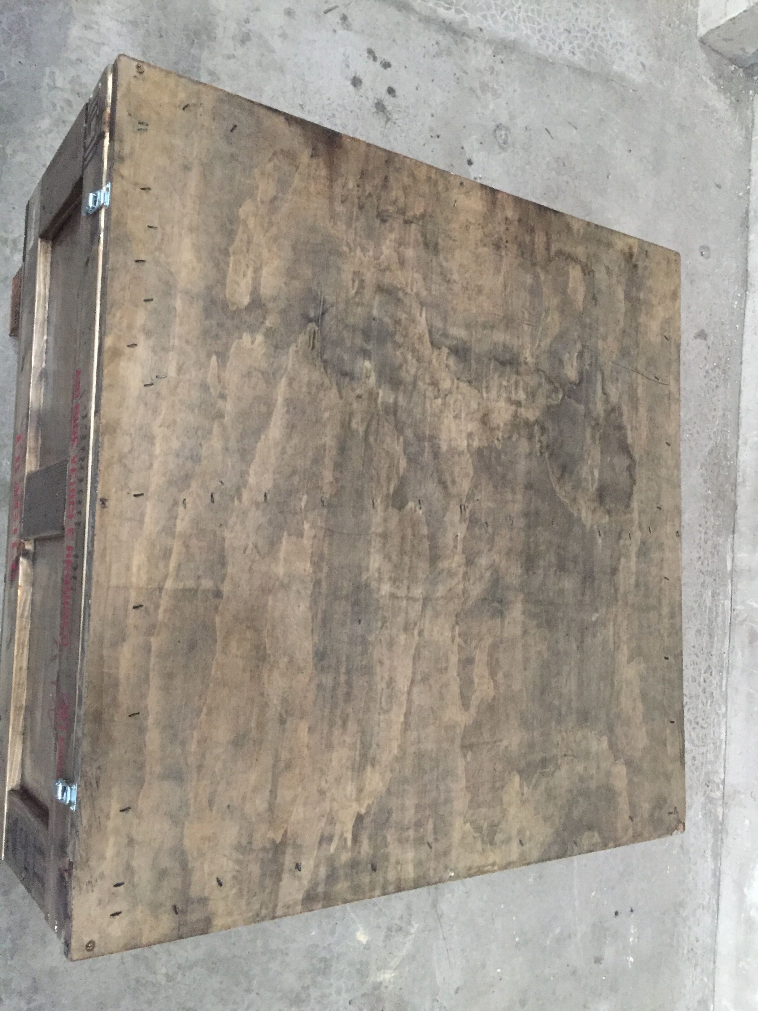 Coffee table industrial boot