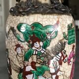 Vase ceramic canton of nanjing decoration of war scenes xixth