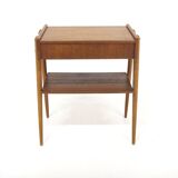 Table de chevet scandinave en teck, AB Carlströms, Suède, 1960