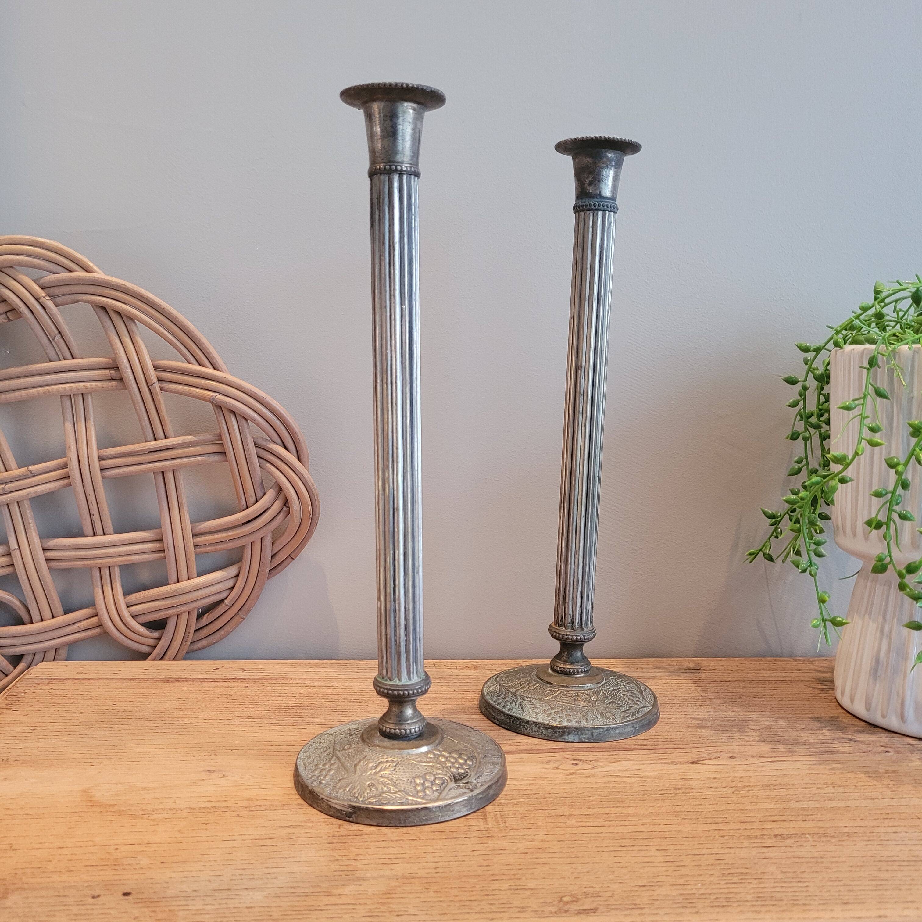 La Redoute x Selency pair of brass candle holders 12