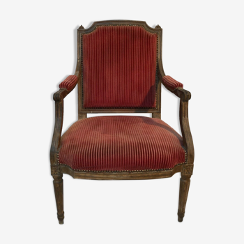 Fauteuil plat époque Louis XVI