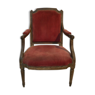 Fauteuil plat époque Louis XVI