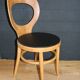 2 baumann chairs, seagull, dark beech, black imitation leather