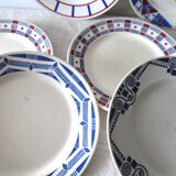 6 mismatched plates