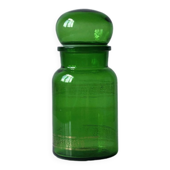 Bocal apothicaire - flacon pharmacie en verre vert