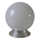 Old ceiling light globe ball sphere light in opaline aluminum support 22 cm