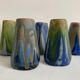 5 glazed ceramic vases 1930