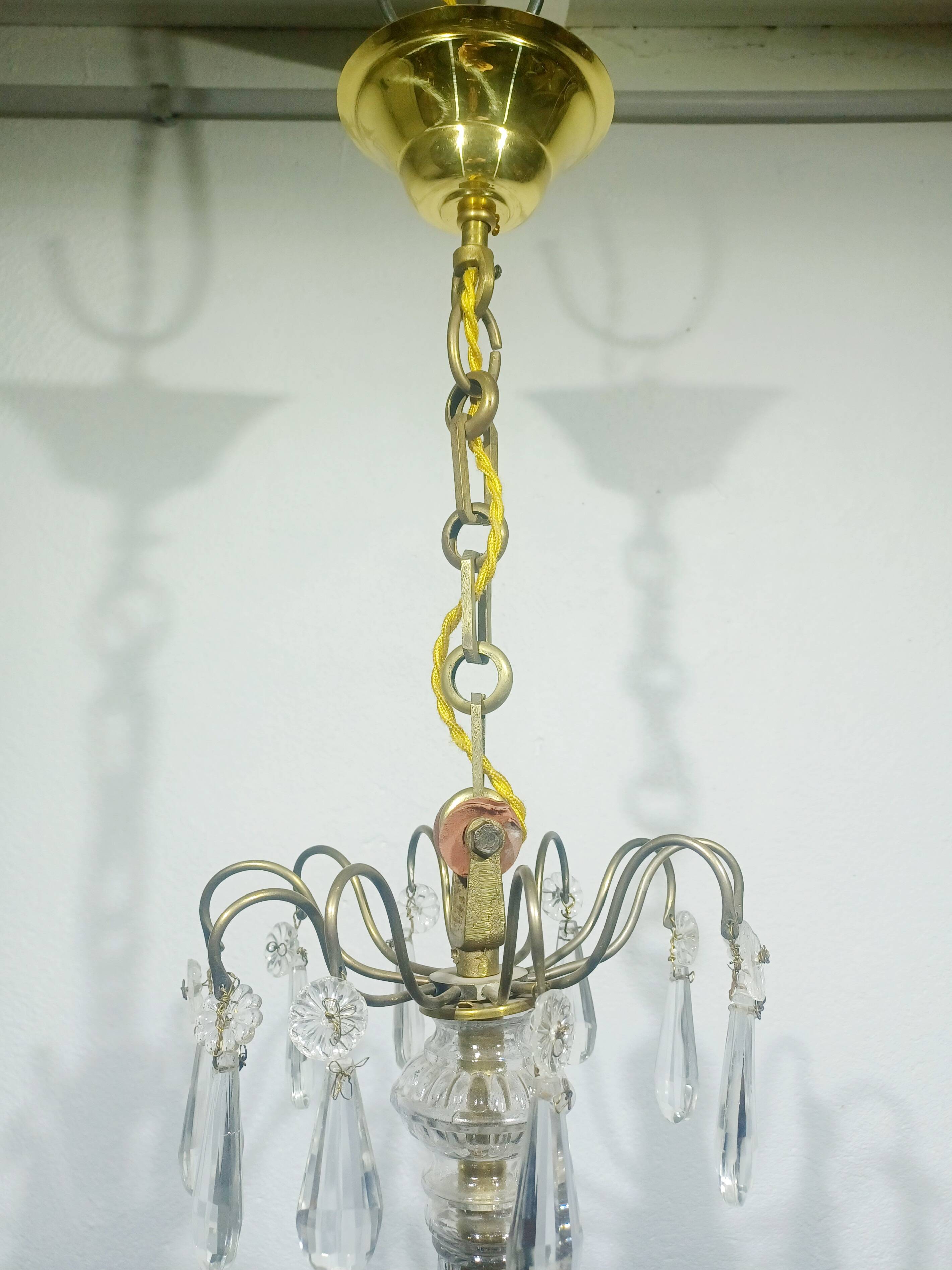 5-light crystal chandelier