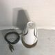 Ancient Golden Metal Lamp - Opaline White Reflector Painted Vintage 70s