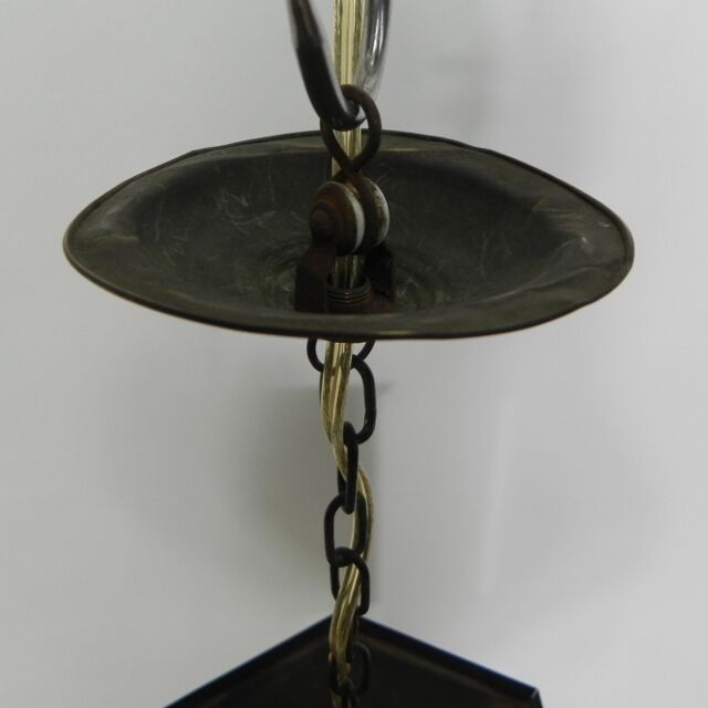 Art Deco hanging lamp with 6 glass plates