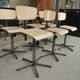 Industrial rotary and adjustable workshop chairs 1950s