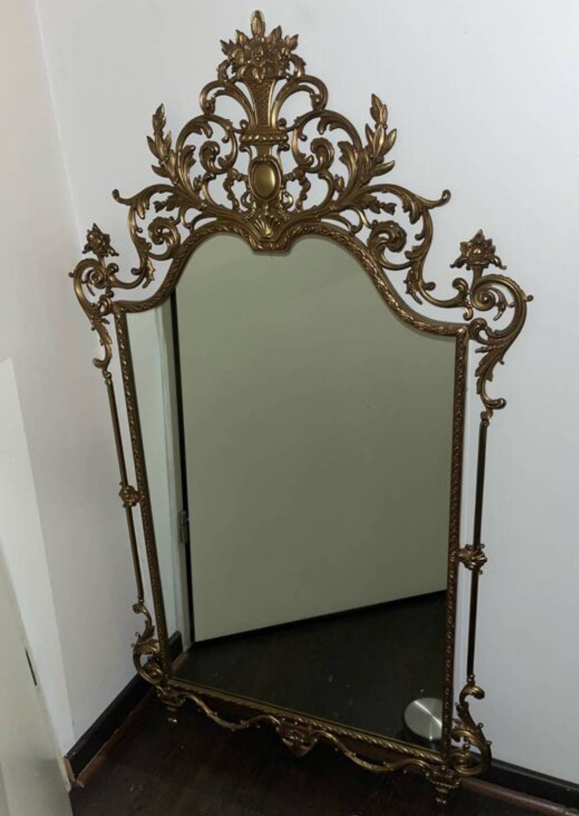 Magnificent baroque brass mirror