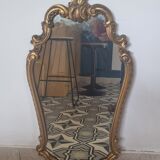 Baroque mirror Louis XV gilded wood (83 x 45cm)