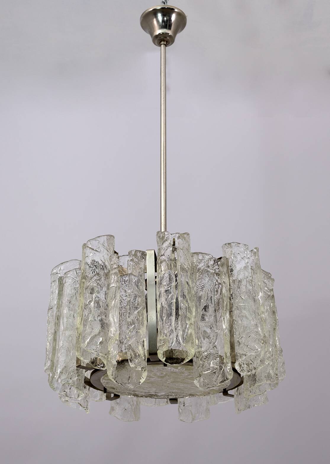 Carlo Nason Postmodern Italian Murano Glass Chandelier for Mazzega, 1970s