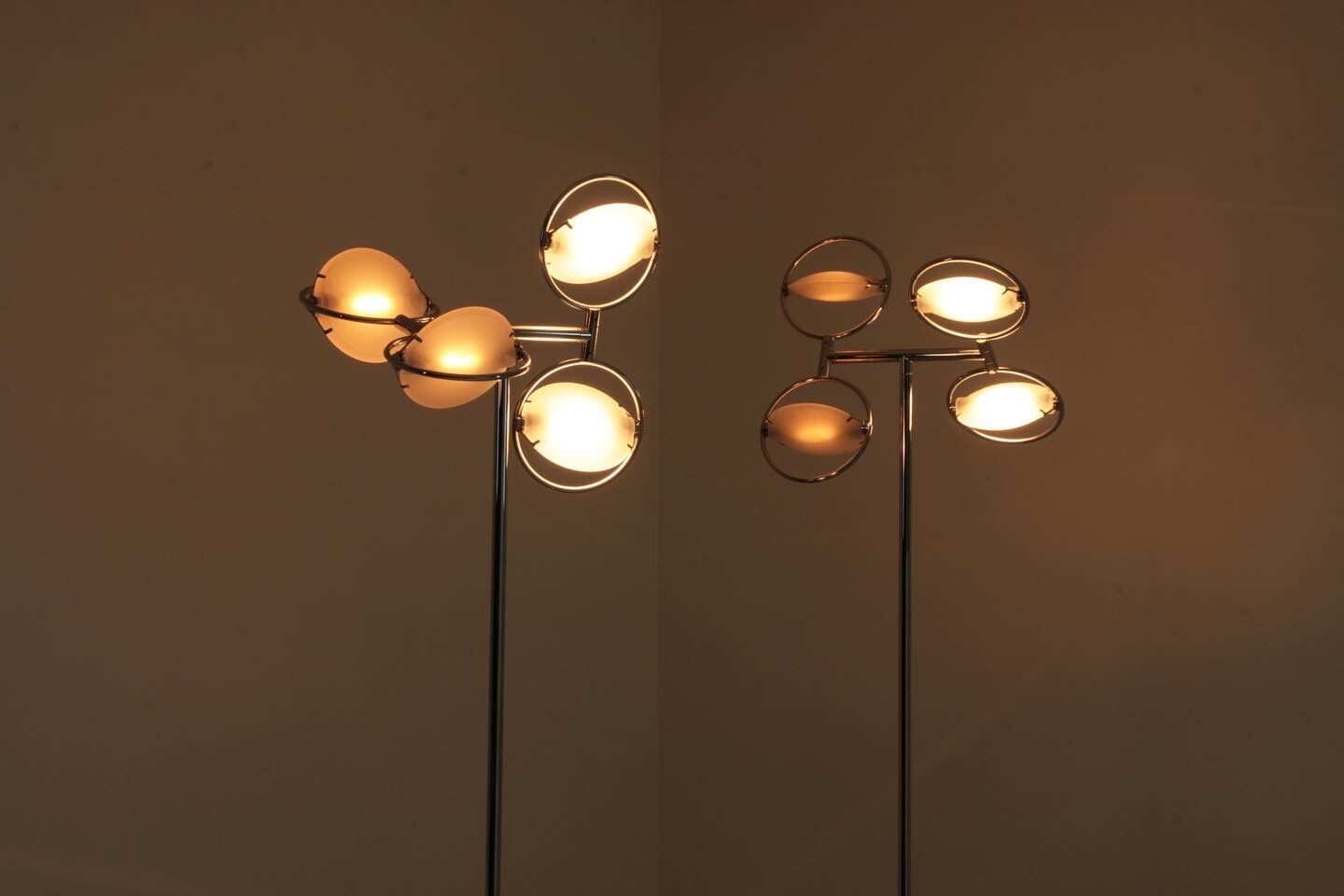 Pair of floor lamps model Nobi 4 by FontanaArte, 1990s