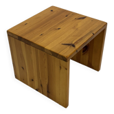 Vintage side table in Pine wood 1970s small table