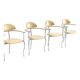 Set of yellow Marilyn Stiletto dining chairs Arrben Italy