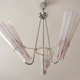 Nickel-plated chandelier Zukov, 1970s
