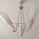 Nickel-plated chandelier Zukov, 1970s