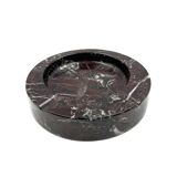 Sergio Asti, red Levanto marble ashtray bowl, UP&UP Carrara Italy, 1970s