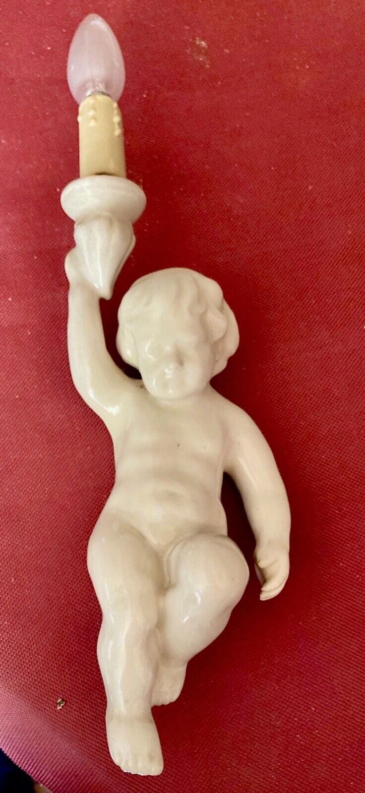 Wall lamp glazed ceramic representing a putti fca lisboa portugal sant anna