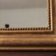 Gilded Louis Philippe mirror old with gold leaf, 126x90 cm