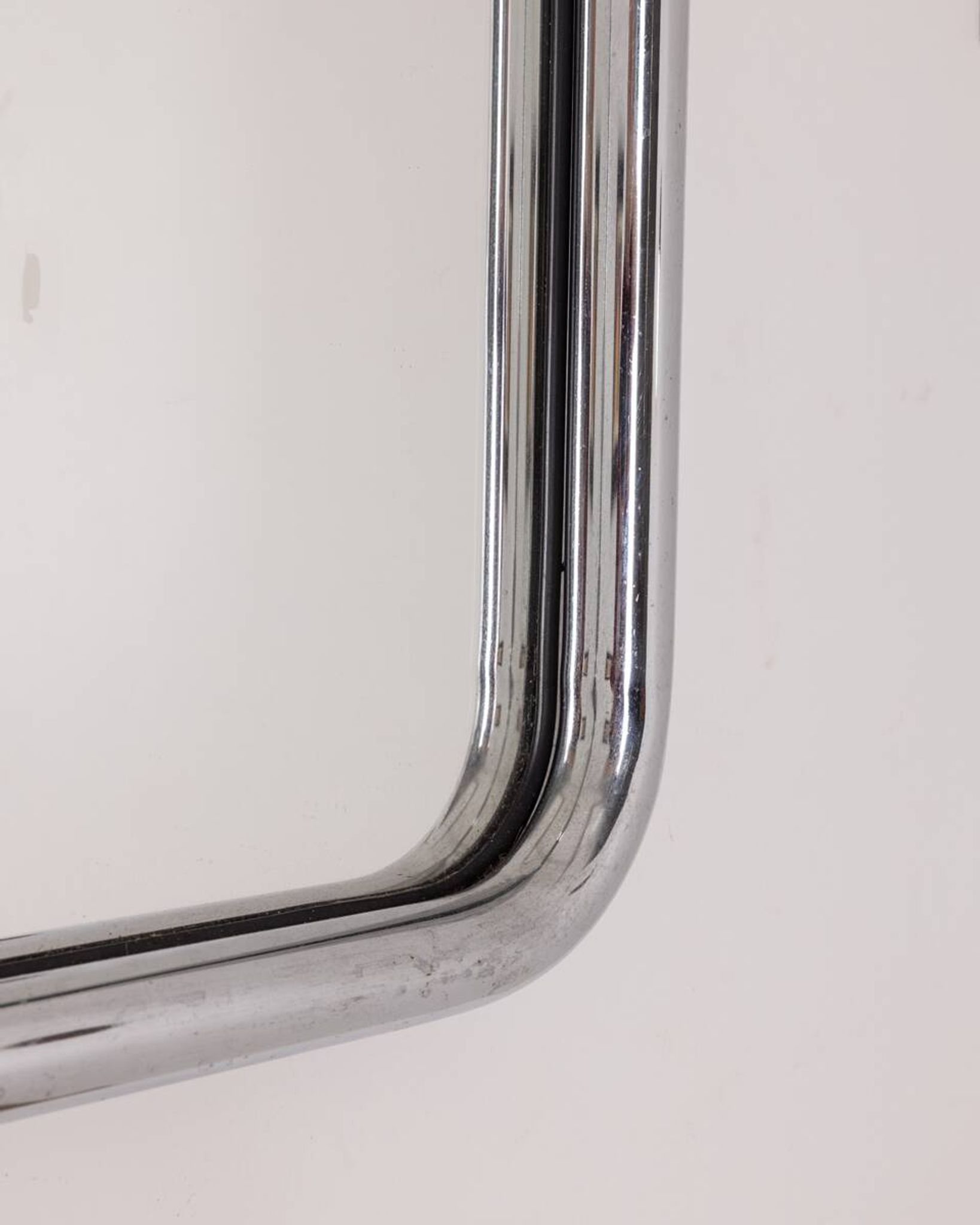 Vintage 60's wall mirror in chrome metal italian design