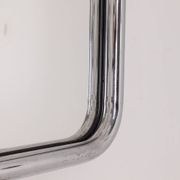 Vintage 60's wall mirror in chrome metal italian design