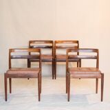 Set of 4 Danish chairs model 301 by Kai Kristiansen.