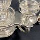 19th century Louis XV style condiment holder, silver or silver-plated metal frame
