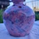 Vase flower spike ceramic golden pink purple