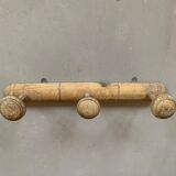 Antique wooden wall coat rack