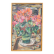 Oil painting by Alexander Michael of cyclamen (Alpenveilchen), 1978
