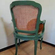 Restyled canned convertible armchair