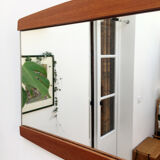 Scandinavian teak mirror 35x79cm