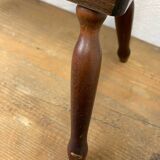 Turned wood push ashtray and magazine rack