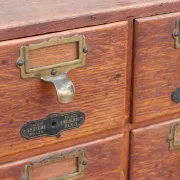 French oak card index cabinet with four drawers – circa 1910