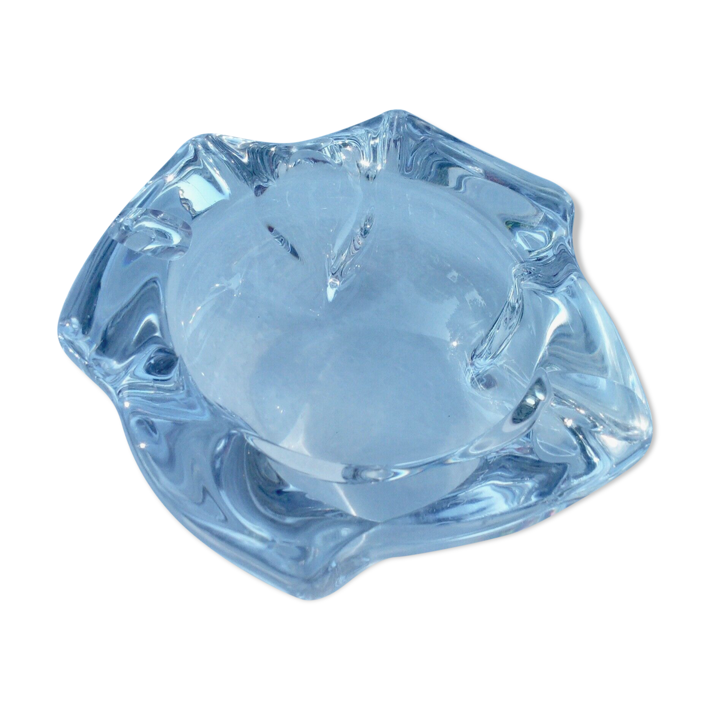 Cendrier en Cristal signé Daum France design moderniste