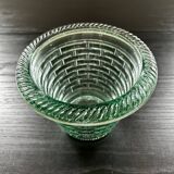 Woven relief glass planter