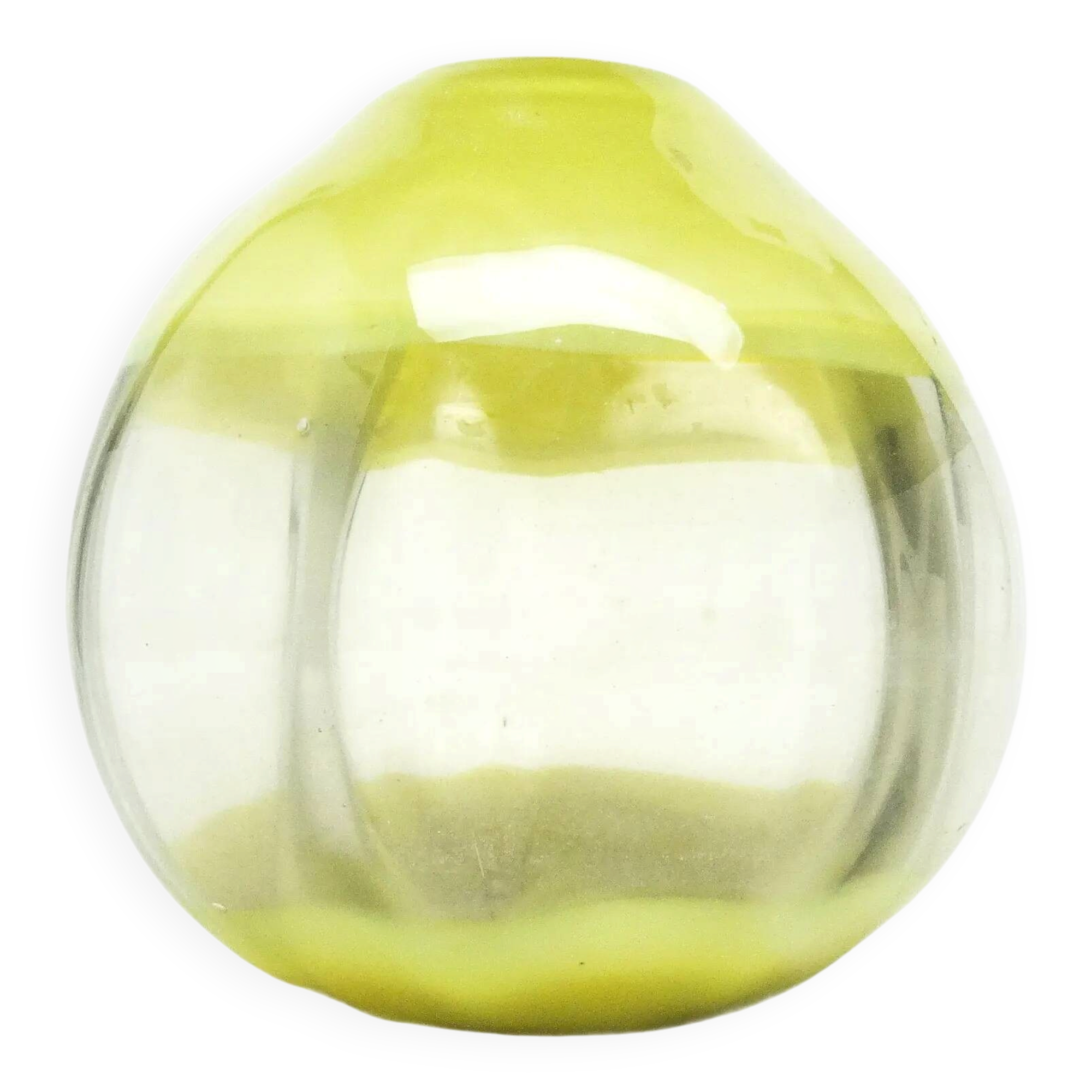 Optical vase, pressed glass, design by J. Drost, HSG Ząbkowice, Poland, 1970s