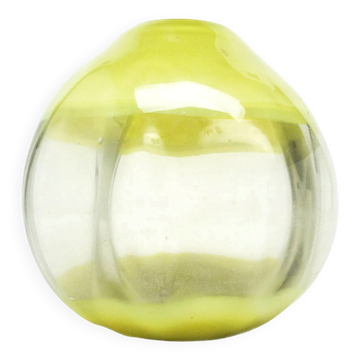 Vase optique, verre pressé, design de J. Drost, HSG Ząbkowice, Pologne, années 1970