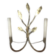 Bronze wall lamps leaves of branches
