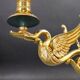 Flamboyant Pair of Candelabra/Chandeliers Solid Bronze Empire Style