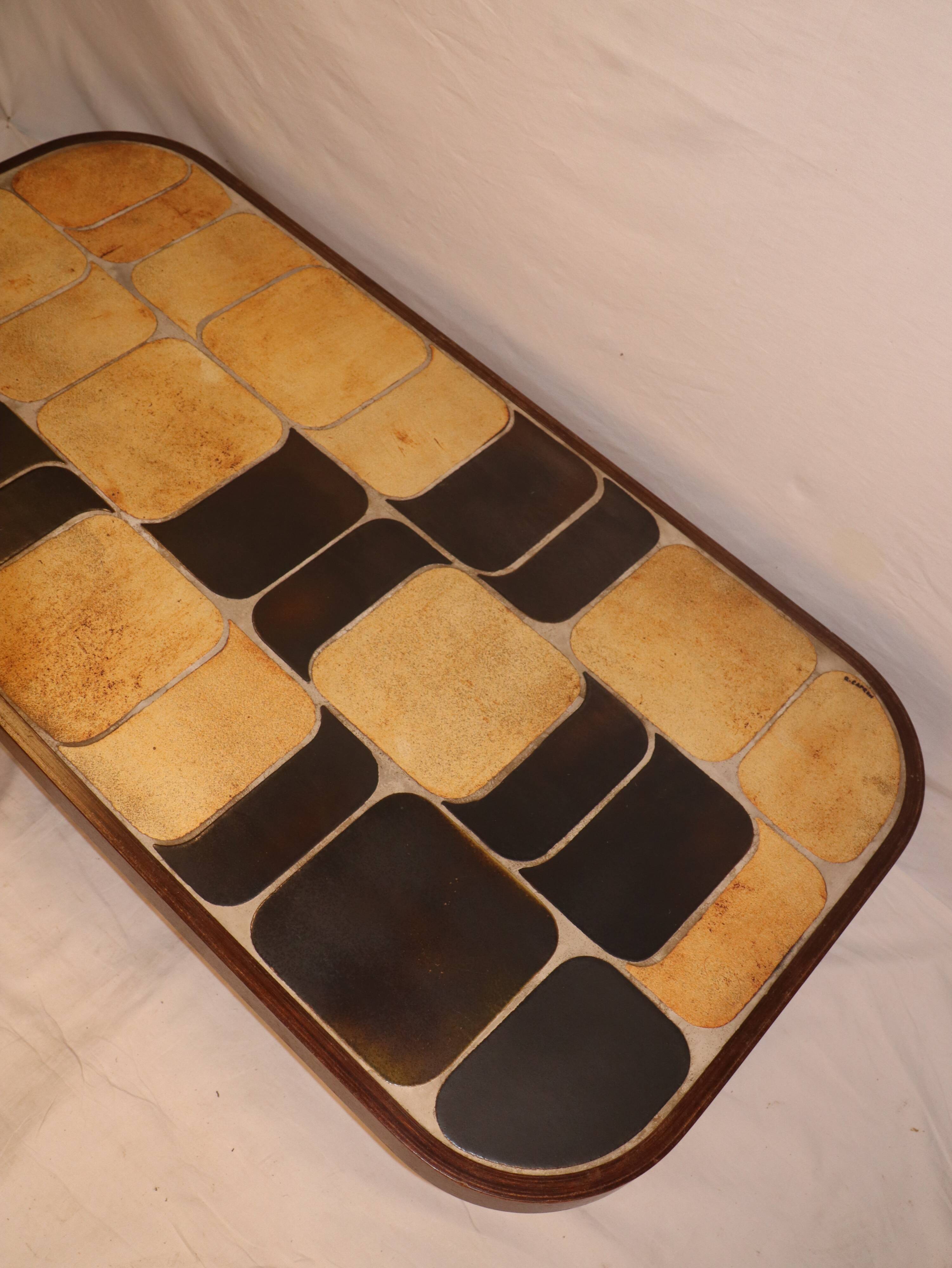 Roger Capron's vintage coffee table model "Shogun" 1960