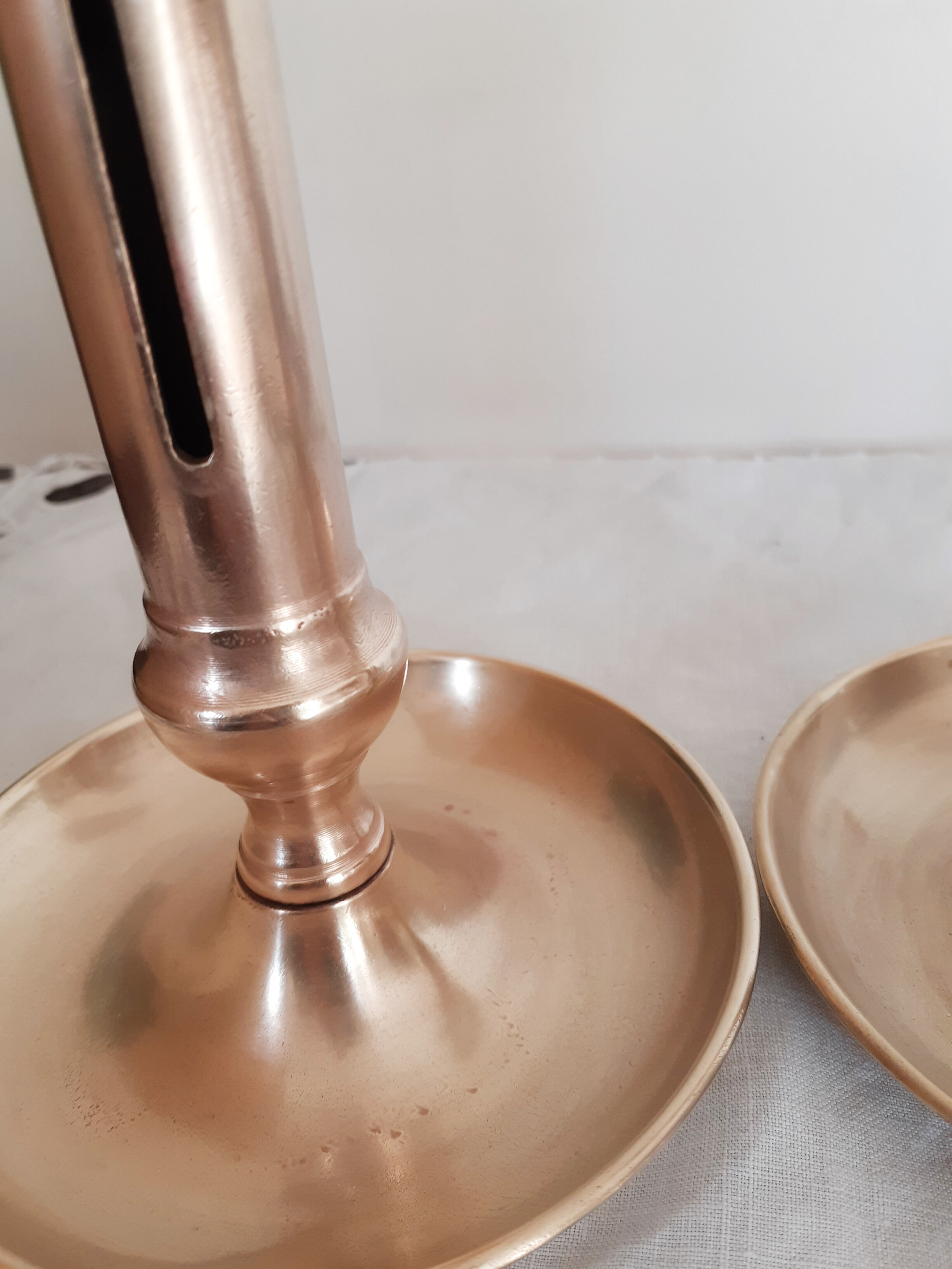 Copper candlesticks, vintage French, candlesticks, 40s